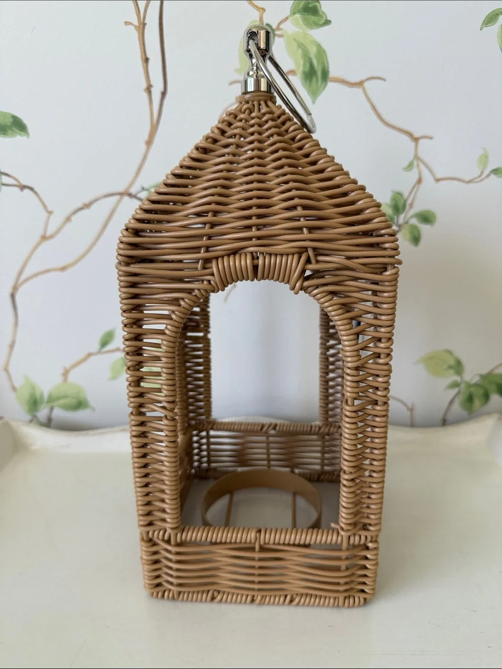 My Texas House Rattan Wicker Lantern - 12”
